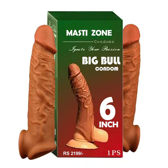 6.5 Inch Double Hole Liquid Silicone a Brown Penis Sleeve