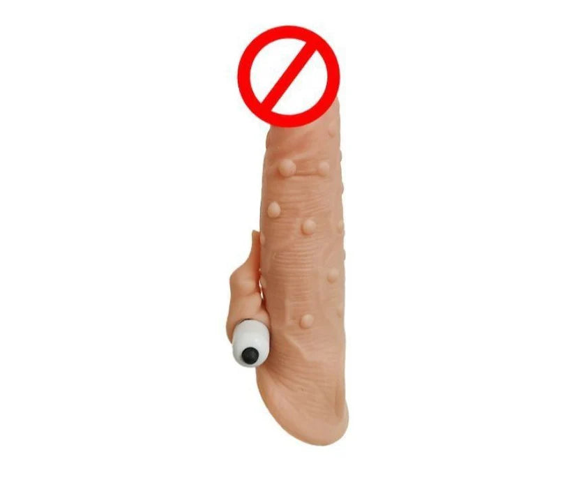 6.5 Inch Double Hole Liquid Silicone a Brown Penis Sleeve