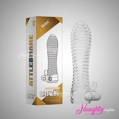 Multi layer Crystal Penis Sleeve With Vibrating Bullet